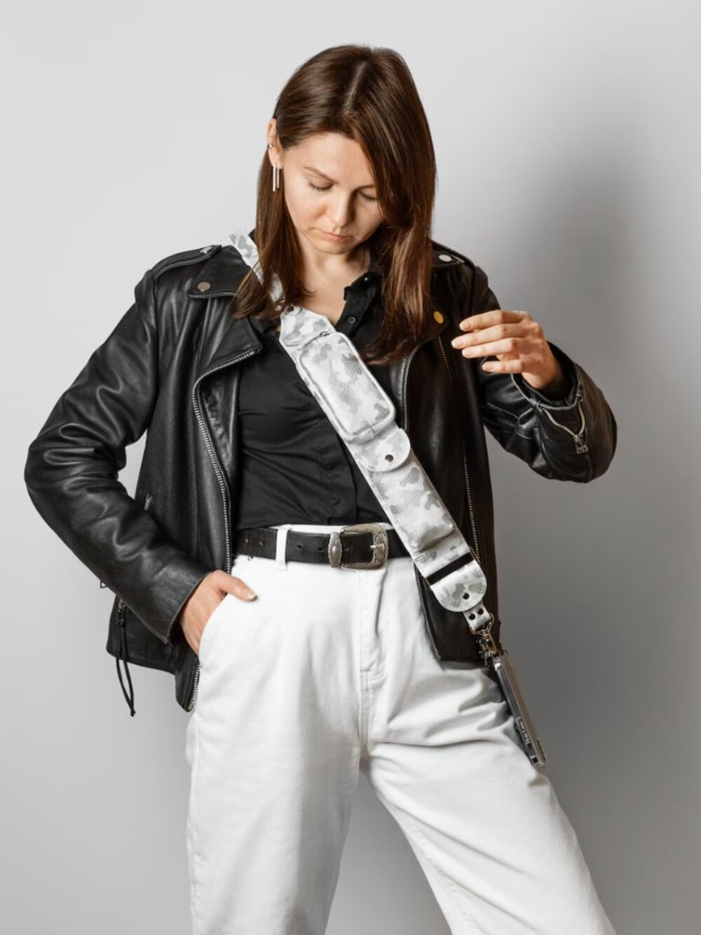 Bandolier- Phone Strap white